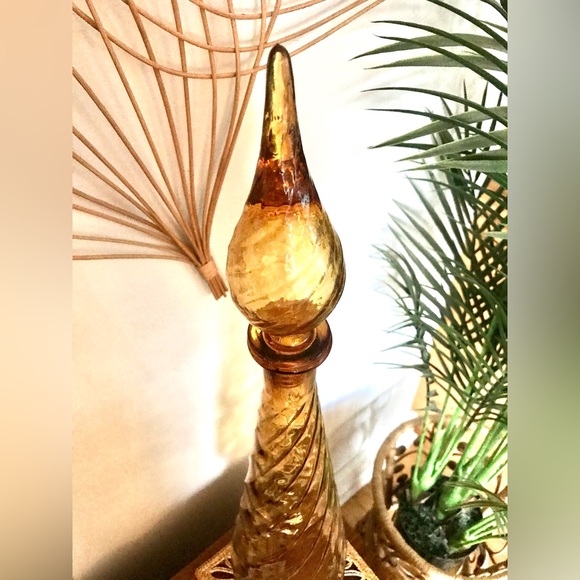 🧞‍♀️💛 Extra Tall Vintage Mid Century Empoli Genie Bottle Made in Italy 1960s - Picture 6 of 14